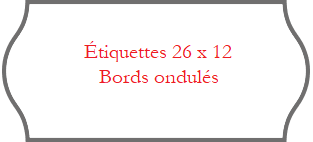 étiquettes bords ondulés